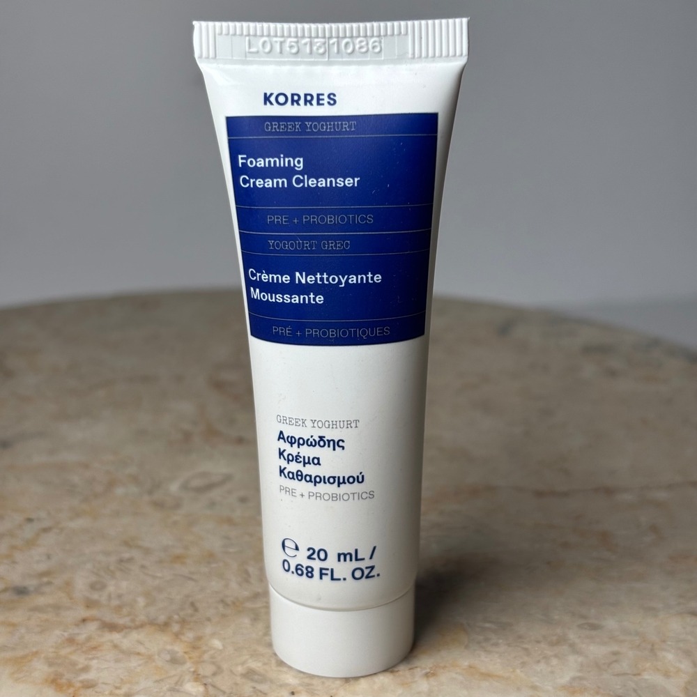 Korres Greek Yoghurt Foaming Cream Cleanser 20mL Mini Pre+Probiotics Travel Size